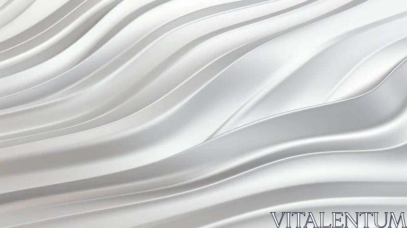 White Wavy Background with Smooth Lines AI Image