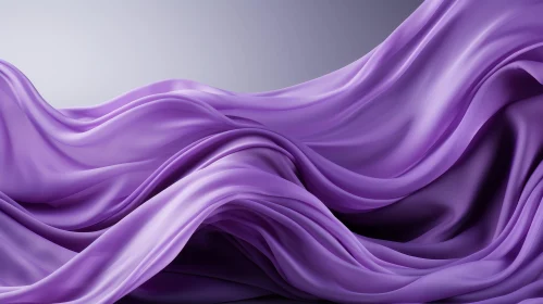 Elegant Purple Silk Cloth 3D Render