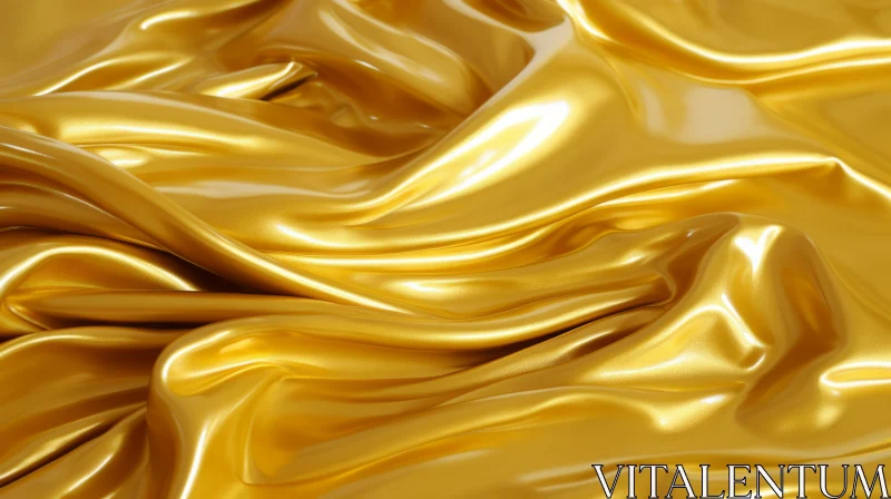 AI ART Luxurious Golden Silk Fabric - Elegant Texture Photography