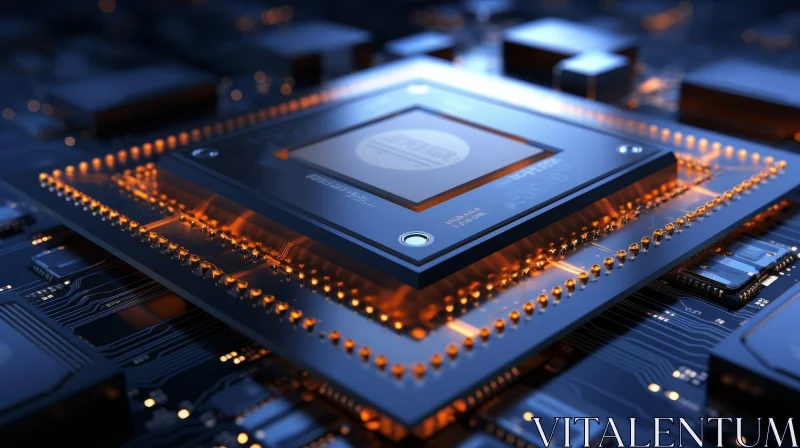 Computer Processor Close-up - Technology Hardware AI Image