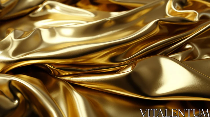 Elegant Gold Fabric - Luxurious Textures AI Image