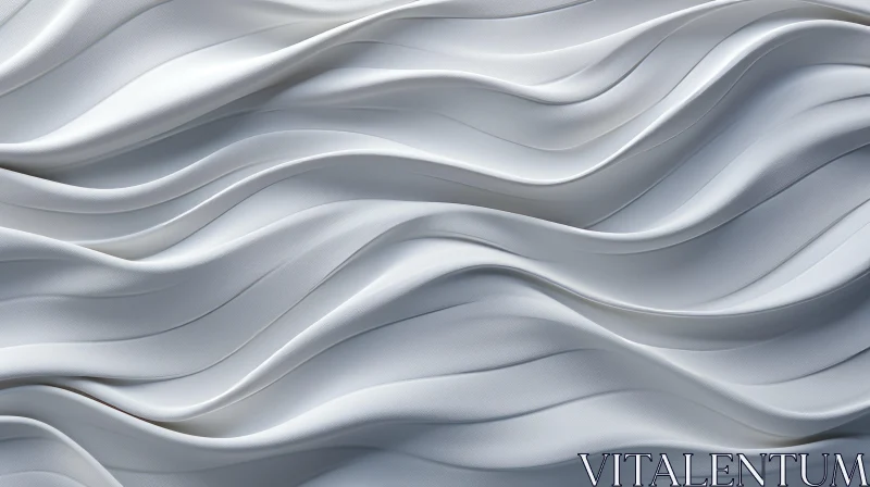 Ethereal White Waves Background | 3D Abstract Design AI Image