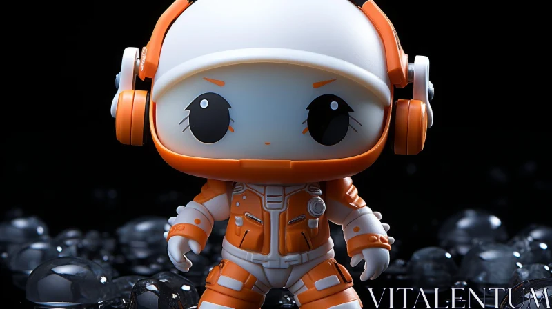 AI ART Cartoon Astronaut in Space Suit - 3D Rendering