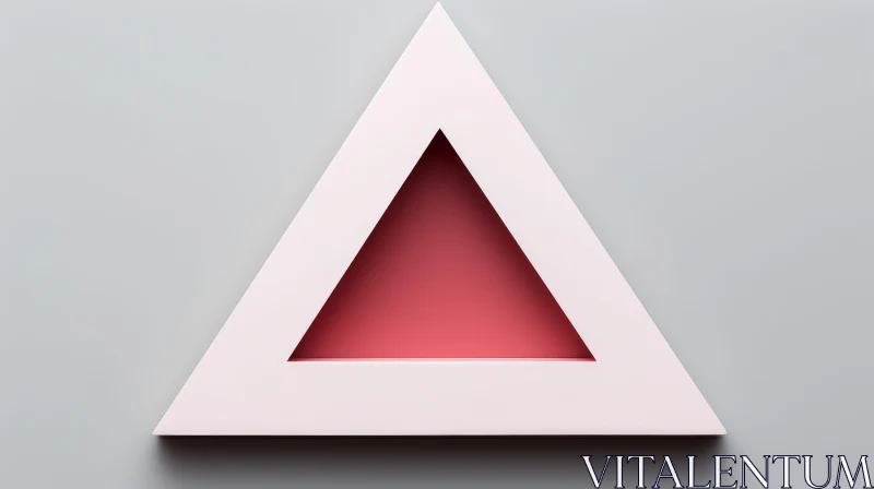 Pink Triangle Geometric Abstraction AI Image