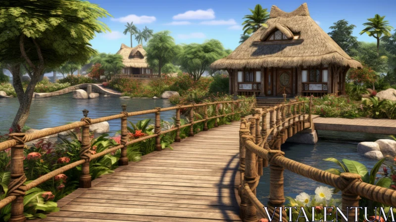 Tropical Island Paradise - Serene Nature Scene AI Image