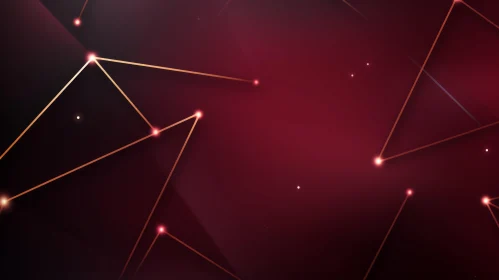 Dark Red Abstract Background with Golden Triangle Pattern