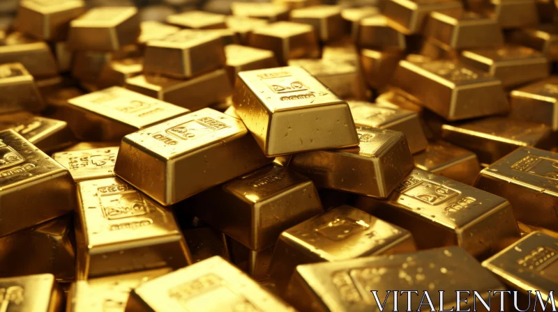 AI ART Luxurious Gold Bars | Wealth Symbol | Glistening Stack