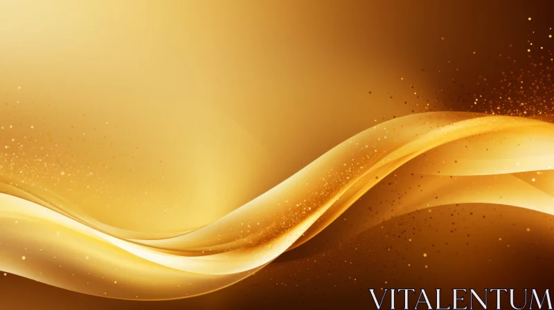 Golden Wave - Abstract Art AI Image