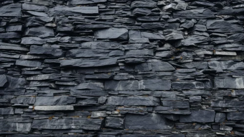 Dark Gray Slate Rock Stone Wall Texture