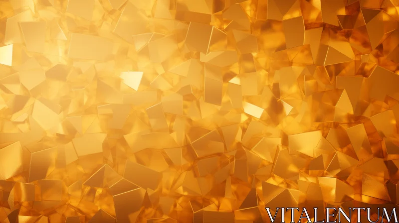 Golden Cubes - 3D Rendering for Backgrounds AI Image