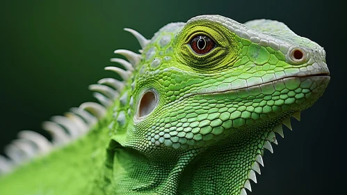 Green Iguana Close-Up - Wildlife Profile