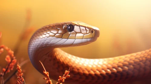 Majestic Snake Close-up - Striking Reptile Imagery