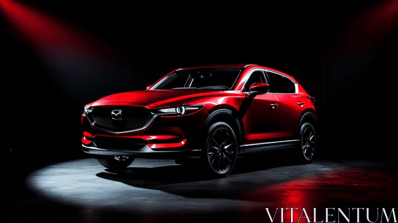 Captivating Black and Red Mazda CX 5 in Monochromatic Sculptor Style AI Image
