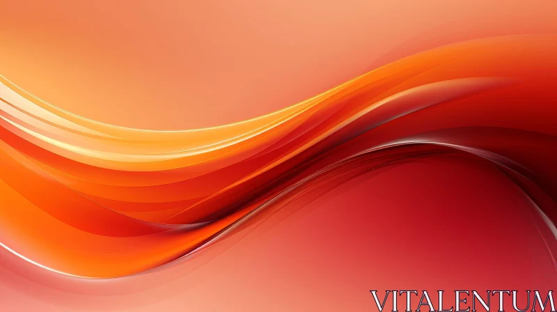 Dynamic Red and Orange Abstract Wavy Background AI Image