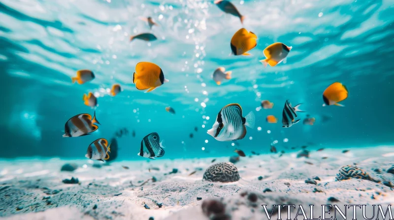 Discover the Beauty of a Colorful Coral Reef Underwater AI Image