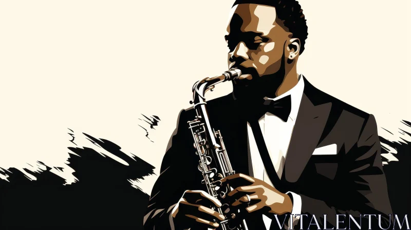 Soulful Jazz Musician Portrait AI Image