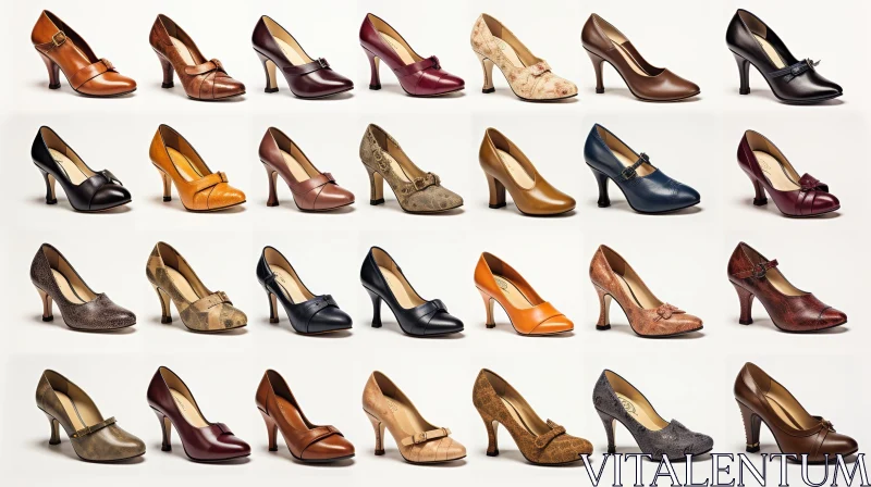 Stylish Women's Shoes Grid - Fashion Collection AI Image