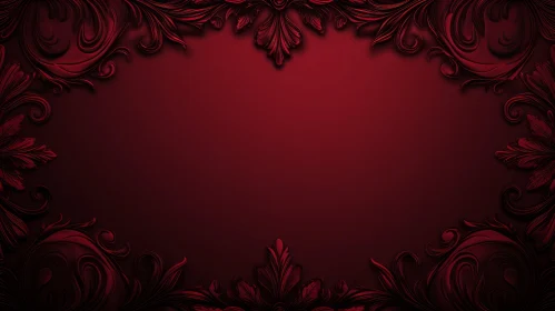Detailed Red Floral Pattern Background