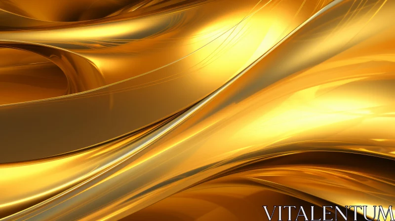 Luxurious Gold Metal Surface - 3D Rendering AI Image