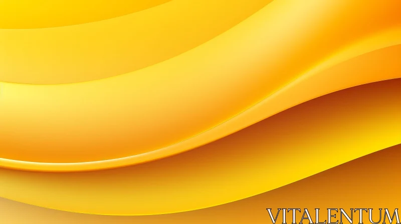 Yellow Gradient Waves Background AI Image