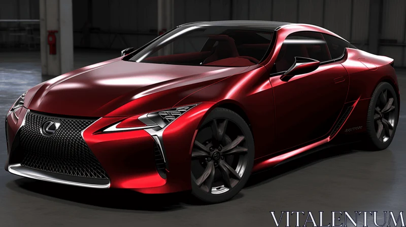 AI ART Captivating Red Lexus Sports Car - Hyperspace Noir 32k UHD