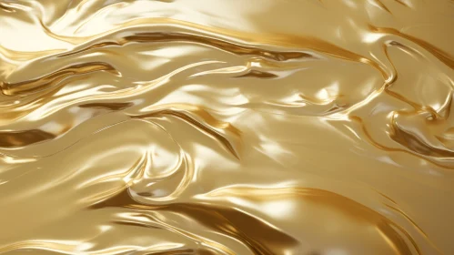 Luxurious Crumpled Gold Fabric - 3D Rendering