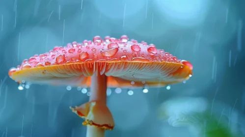 Red Mushroom Close-up: Nature's Beauty Revealed