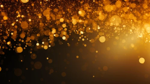 Golden Glitter Dream: Dark Background Image