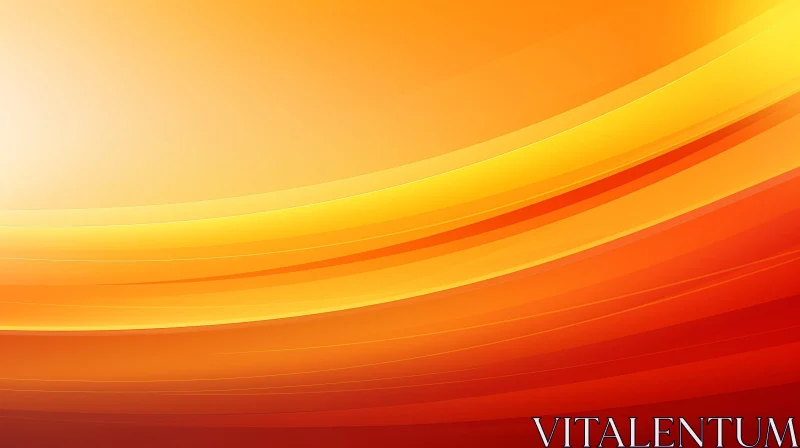 Orange Abstract Background with Wavy Lines AI Image