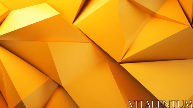 Yellow Geometric Abstract Background AI Image