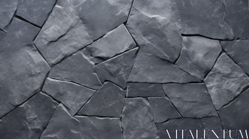 Dark Gray Stone Wall - Textured Photography AI Image