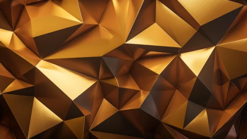 Golden Triangular Abstract Geometric Background