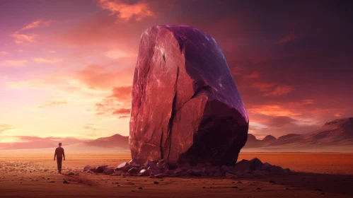 Desert Sunset Landscape: A Mystical Journey into the Dusk