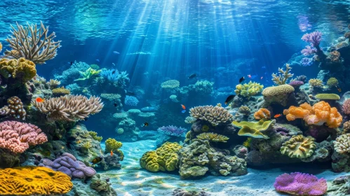 Enchanting Coral Reef Under Sunlight