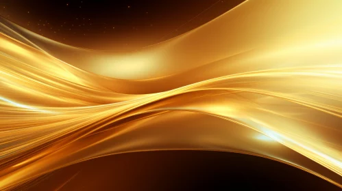 Golden Abstract Waves Background