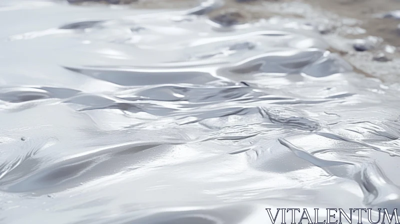 White Viscous Liquid Bright Light Soft Focus AI Image