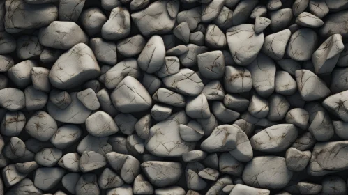 Detailed Cobblestones Texture in Gray