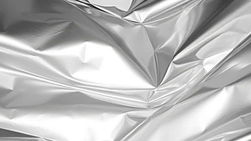Shiny Silver Foil Texture - Abstract Futuristic Background