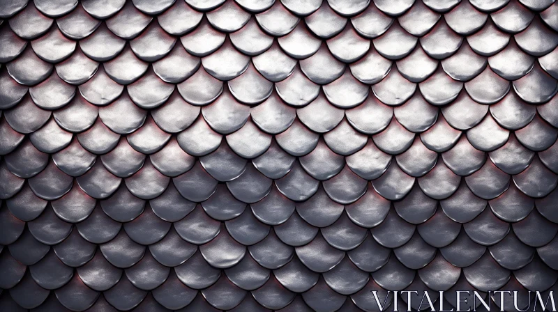 Silver Metallic Scales Texture for 3D Graphics AI Image