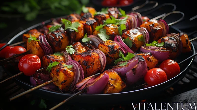 Delicious Grilled Vegetables Plate AI Image