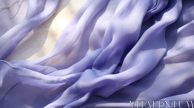 Elegant Purple Silk Fabric Close-Up AI Image