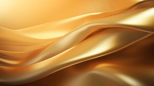 Golden Silk Cloth - Luxurious 3D Rendering for Background or Display