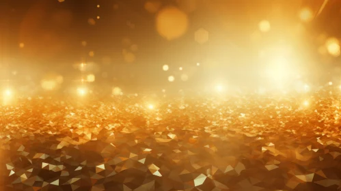 Luxurious Golden Triangles Rendering