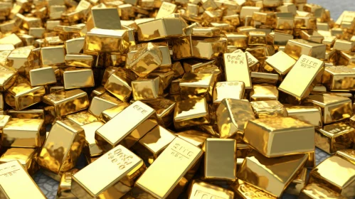 Shiny Gold Bars Stack - Finance and Luxury Symbol