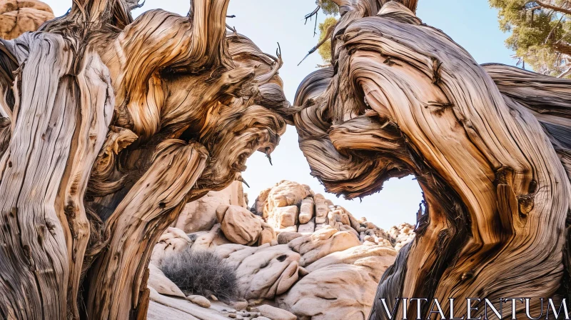 AI ART Twisted Juniper Tree in Desert