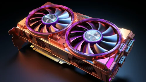 Modern Graphics Card with Rainbow Fans