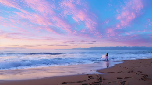 Tranquil Sunset Over Ocean