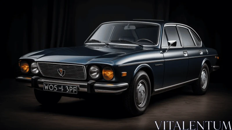 Vintage Car in Black: Byzantine-Inspired Design | Artistic Elegance AI Image