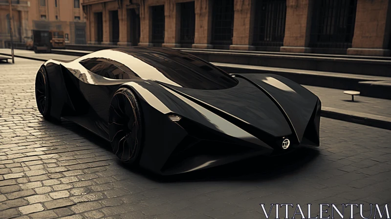 Futuristic Black Car: A Visionary Design for the Streets AI Image