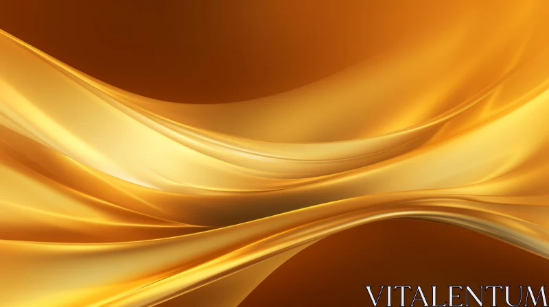 Golden Abstract Waves Background AI Image